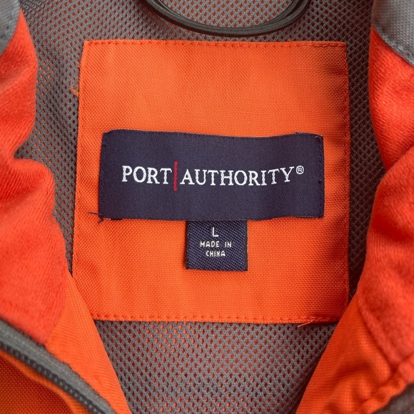 Port Authority Orange & Grey Lined Jacket Sz Large - Picture 3 of 6